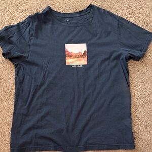 Original Use Navy Tee with 'Get Lost' Scenic Graphic